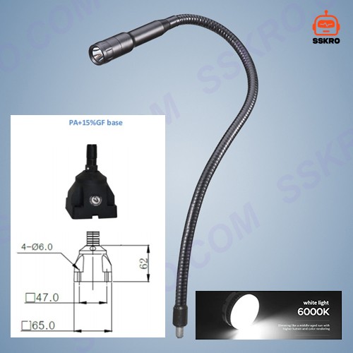 โคมไฟ LED ทำงานพร้อมคอห่านยืดหยุ่น สำหรับเครื่องจักร Machine Work Light รุ่น/รหัส M10A รูปที่ 11