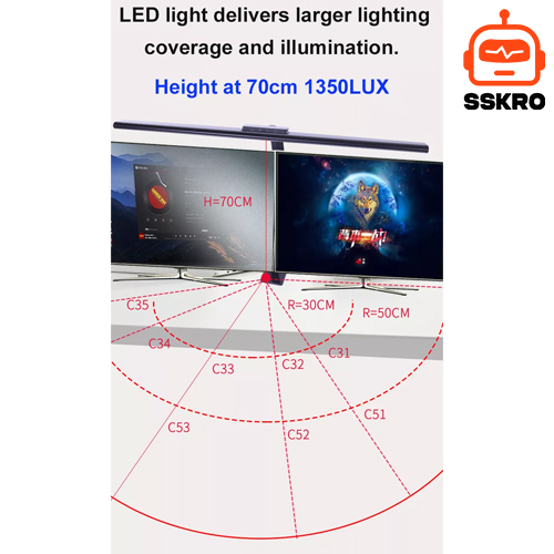 36Watt 2400LM โคมไฟตั้งโต๊ะ LED พร้อมแคลมป์ Touch And Tomote control ไฟสำนักงานขนาดใหญ่ Bright Auto Dimming สำหรับ Workbench Studio โต๊ะทำงาน จอมอนิเตอร์ คอมพิวเตอร์ สถาปนิ รุ่น/รหัส DL-H01 รูปที่ 11