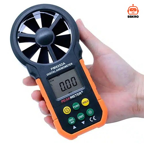 PEAKMETER PM6252A เครื่องวัดความเร็วลมและปริมาตรลมแบบดิจิทัล (Digital Anemometer) รุ่น/รหัส PM6252A รูปที่ 2