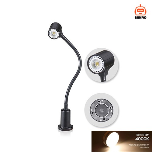 Flexible Magnetic Gooseneck Machine Light ไฟส่องสว่างเครื่องจักรคออ่อนฐานแม่เหล็กอเนกประสงค์ รุ่น/รหัส M3R รูปที่ 9
