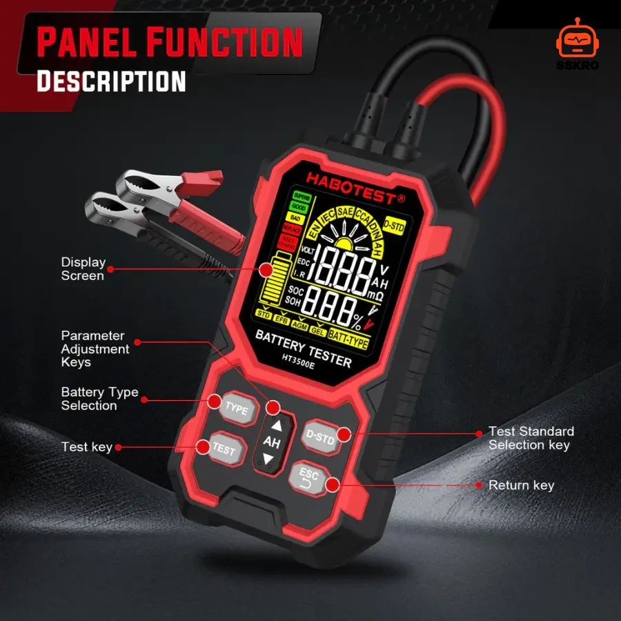 เครื่องทดสอบแบตเตอรี่อัจฉริยะ HABOTEST HT3500E Battery Tester (8-30V) รุ่น/รหัส HT3500E รูปที่ 6