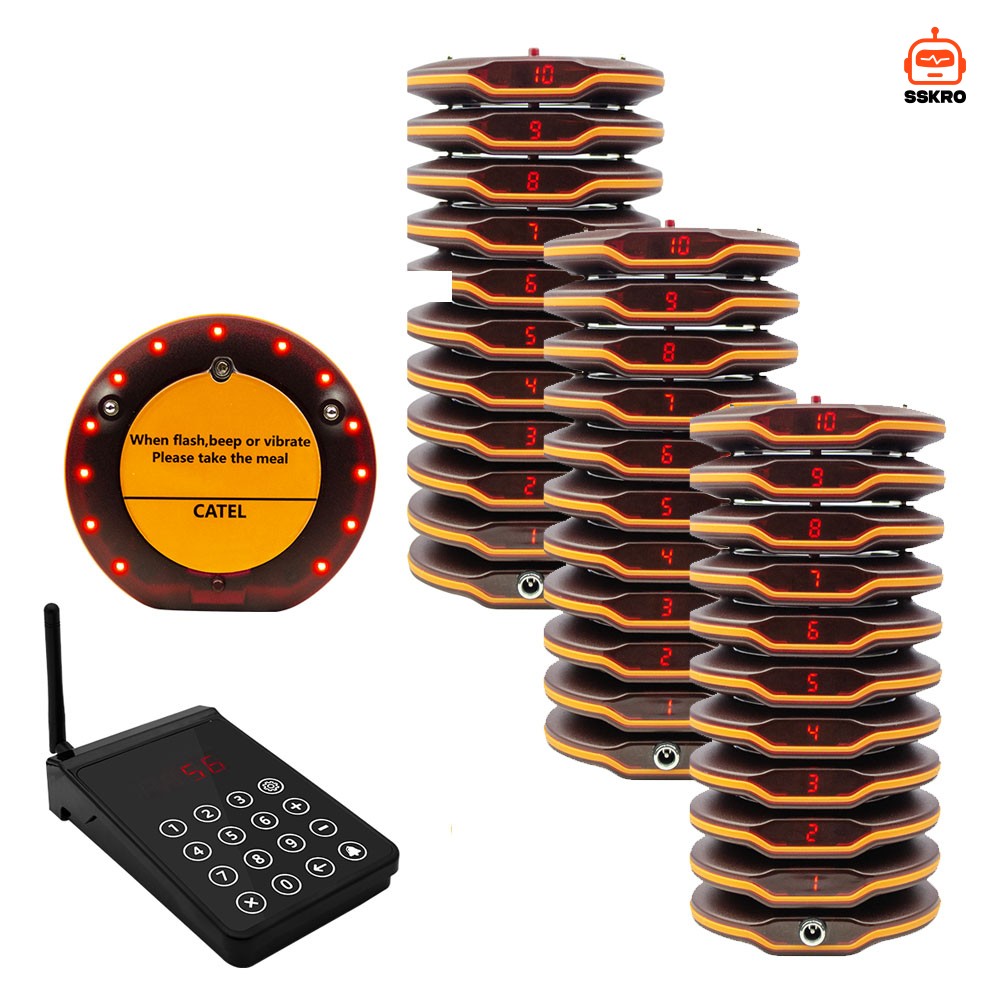 CATEL CTP206 30คิว ระบบเรียกเพจเจอร์กันน้ำ สำหรับร้านอาหาร ระบบเรียกเพจเจอร์แบบสั่น พร้อมเสียงบี๊ป เหมาะสำหรับร้านอาหารฟาสต์ฟู้ด รถขายอาหาร โรงแรม โบสถ์ สถานรับเลี้ยงเด็ก ระบบเรียกไร้สายสำหรับร้านอาหาร โรงแรม บาร์ ร้านกาแฟ และรถขายอาหาร รุ่น/รหัส CTP206 รูปที่ 14