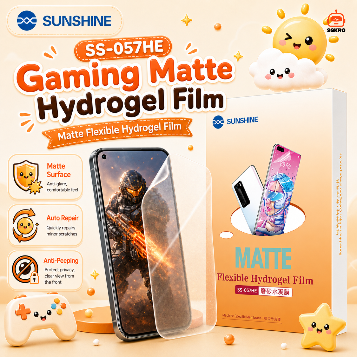 ฟิล์มไฮโดรเจล TPH บางเพียง สั่งตัดตามรุ่น มือถือ นาฬิกา เกมพกพา ด้านหน้า-หลัง รุ่น/รหัส SS-057H รูปที่ 5