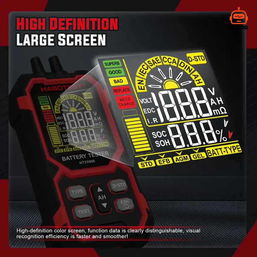เครื่องทดสอบแบตเตอรี่อัจฉริยะ HABOTEST HT3500E Battery Tester (8-30V) รุ่น/รหัส HT3500E รูปที่ 4